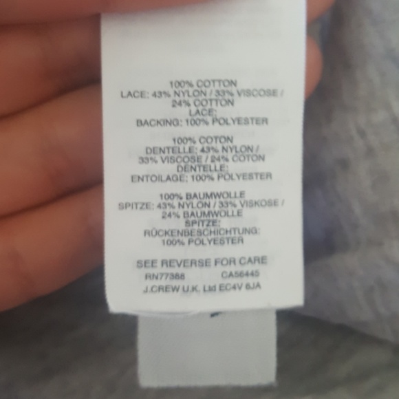 NWOT J.Crew Floral Lace Top - Picture 5 of 6